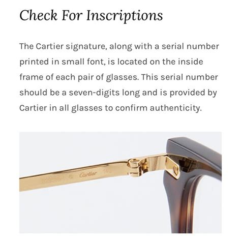 cartier sunglasses serial number|how to authenticate cartier sunglasses.